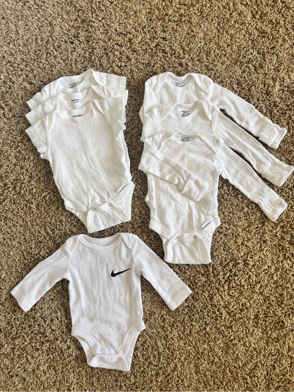 Nike & GERBER NEVER WORN Newborn Onesie Bundle